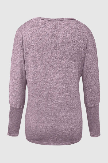 Cutout Round Neck Long Sleeve T-Shirt - V.I.P Digital Presence