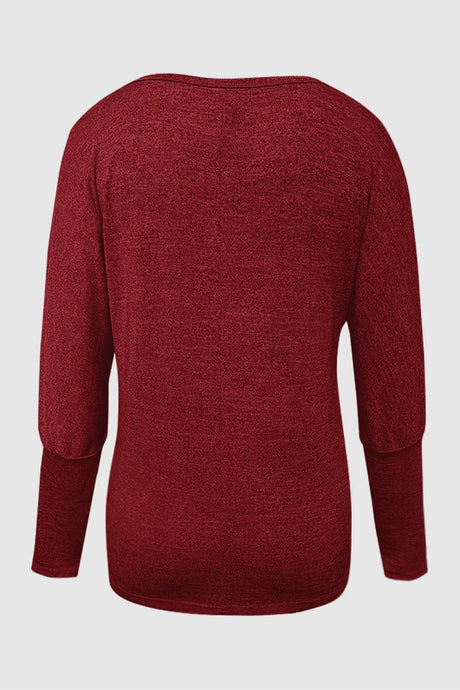 Cutout Round Neck Long Sleeve T-Shirt - V.I.P Digital Presence