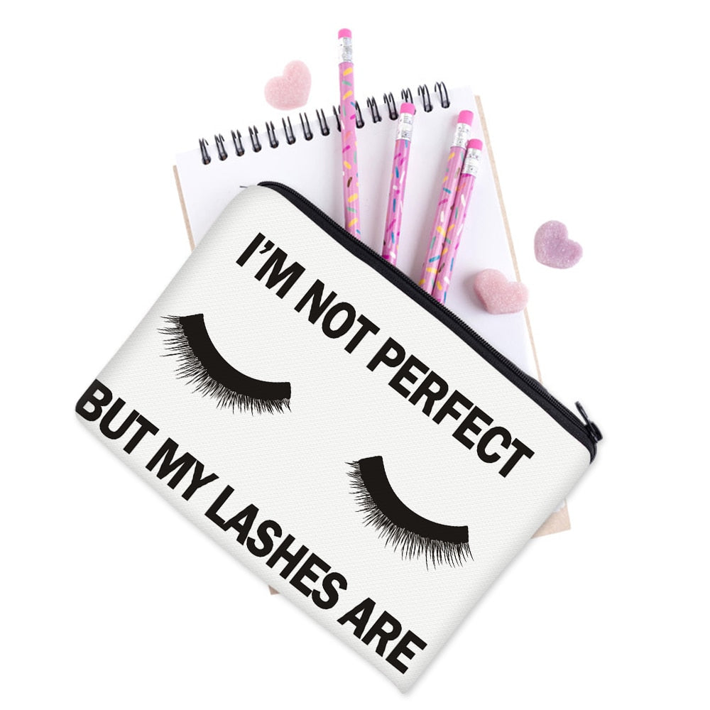 Deanfun Cosmetic Bags 3D Printed Eyelash with Letter Necessaries for Women Travelling - V.I.P Digital Presence