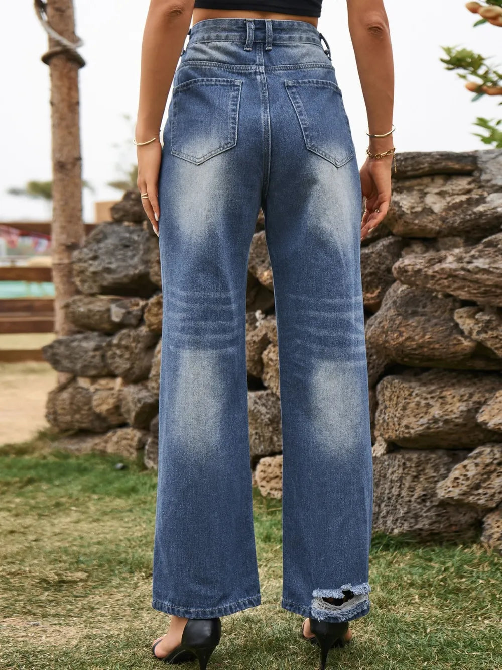 Distressed Jeans with Pockets - V.I.P Digital Presence