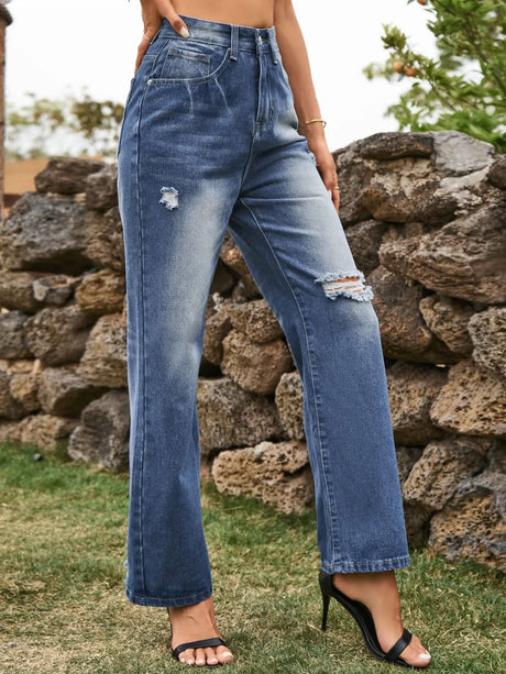 Distressed Jeans with Pockets - V.I.P Digital Presence