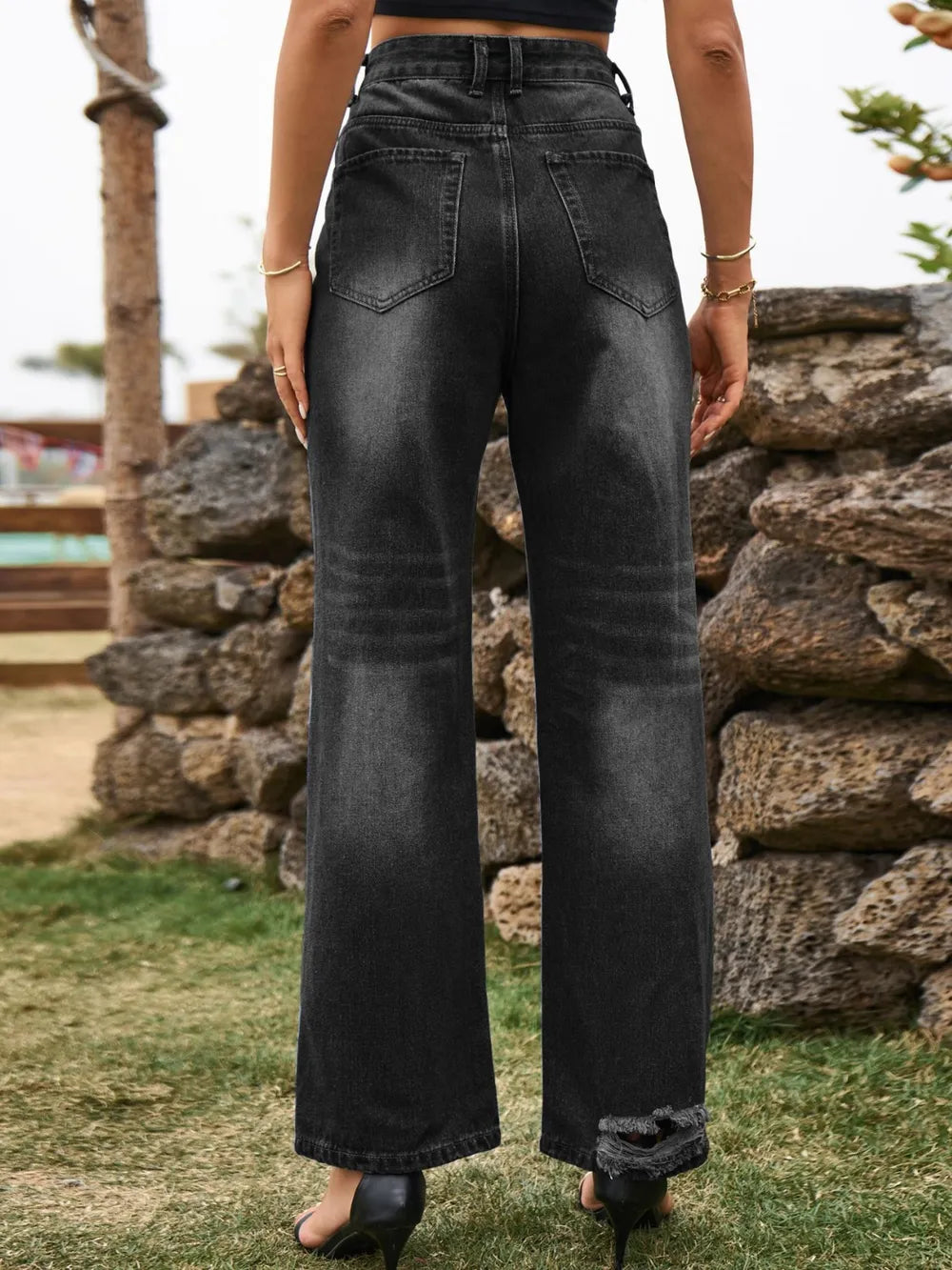 Distressed Jeans with Pockets - V.I.P Digital Presence