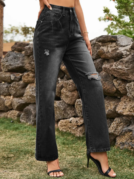 Distressed Jeans with Pockets - V.I.P Digital Presence