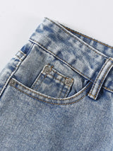 Distressed Raw Hem Jeans - V.I.P Digital Presence