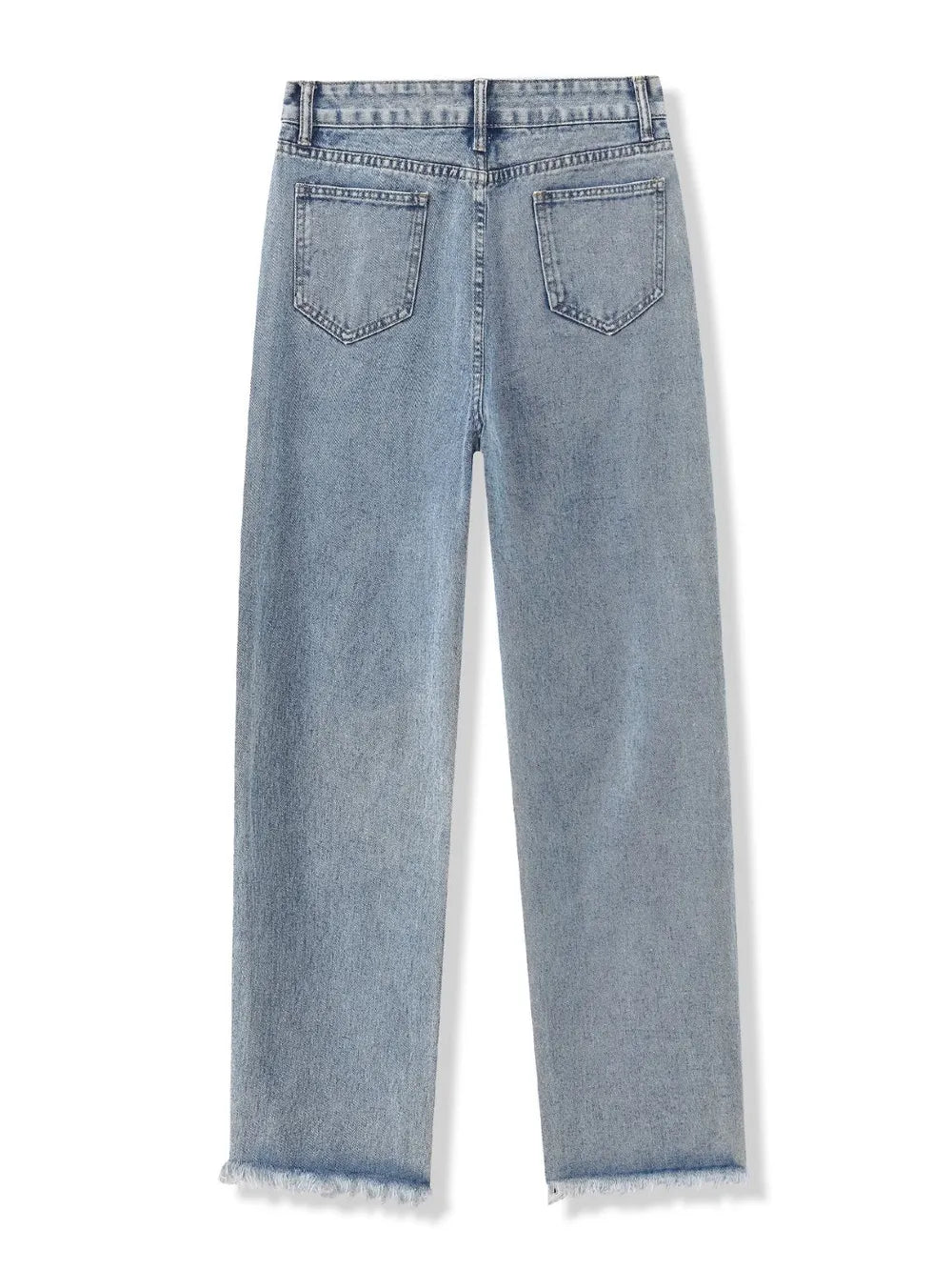 Distressed Raw Hem Jeans - V.I.P Digital Presence