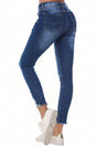 Distressed Raw Hem Jeans with Pockets - V.I.P Digital Presence