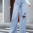 Distressed Raw Hem Wide Leg Jeans - V.I.P Digital Presence