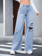 Distressed Raw Hem Wide Leg Jeans - V.I.P Digital Presence