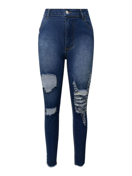 Distressed Skinny Jeans with Pockets - V.I.P Digital Presence