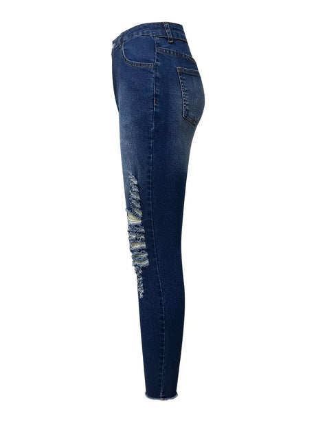 Distressed Skinny Jeans with Pockets - V.I.P Digital Presence