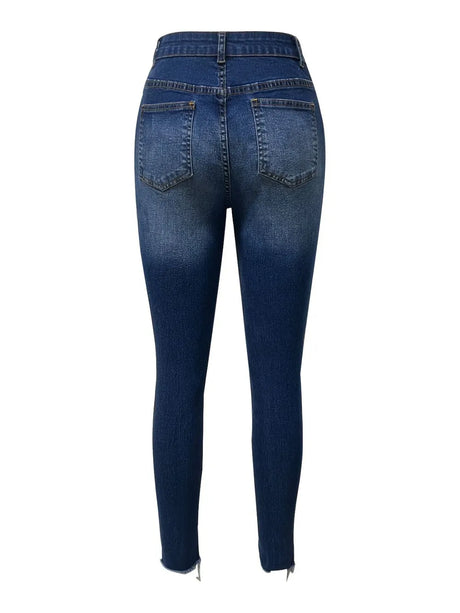 Distressed Skinny Jeans with Pockets - V.I.P Digital Presence