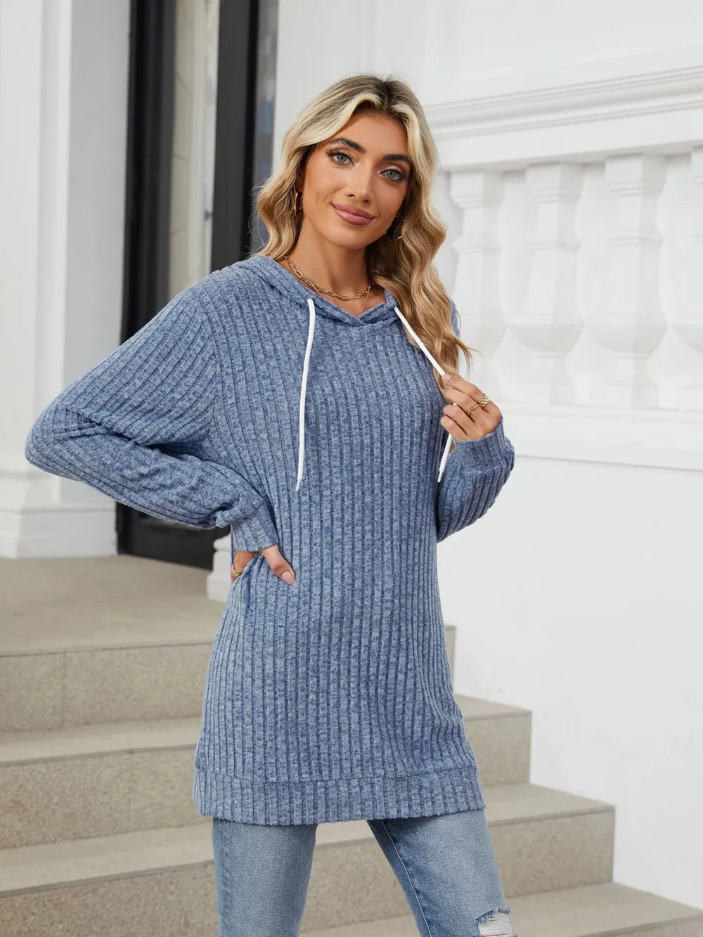 Drawstring Long Sleeve Hoodie - V.I.P Digital Presence