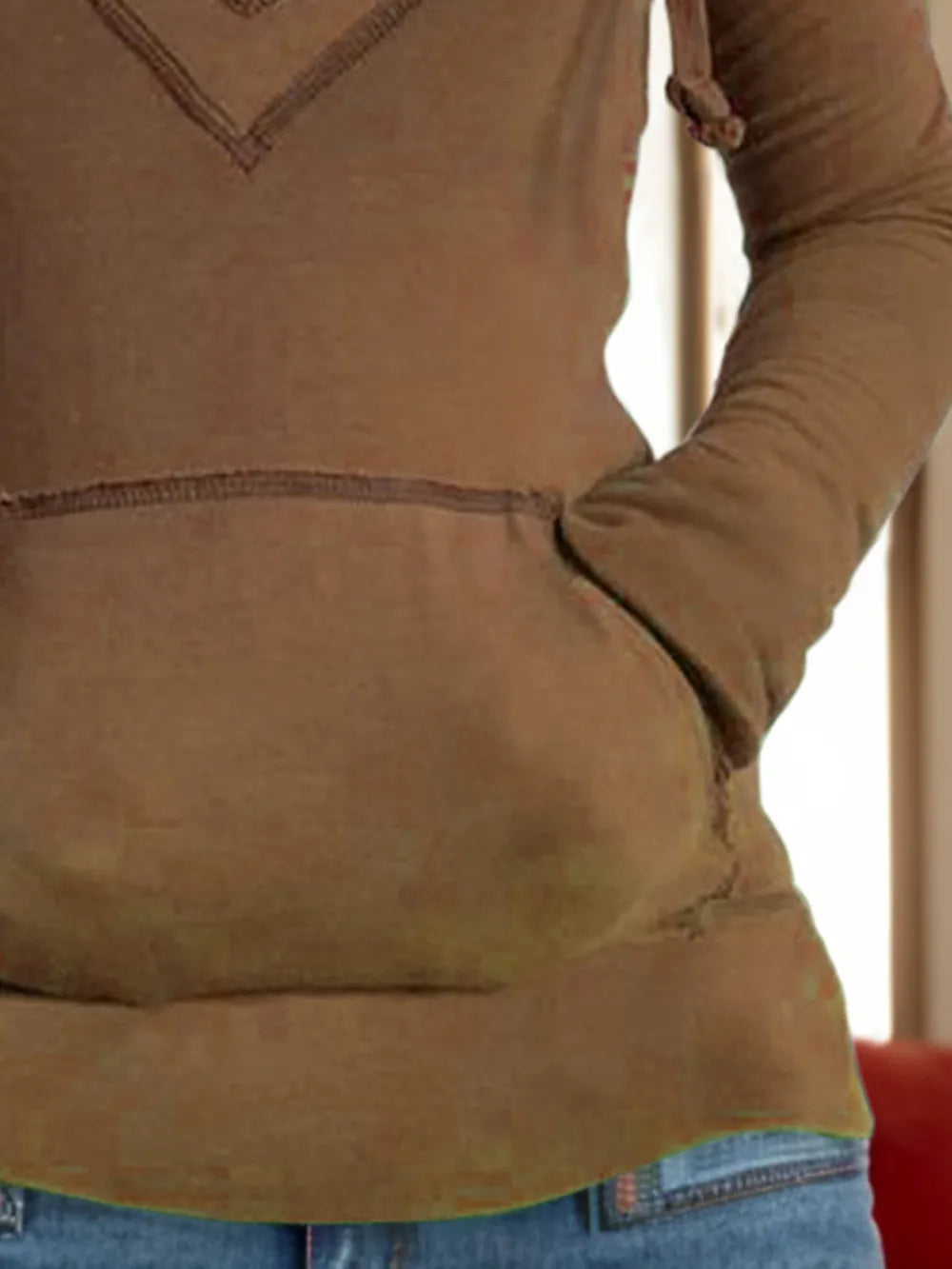 Drawstring Pocketed Long Sleeve Hoodie - V.I.P Digital Presence