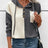 Drawstring Quarter Button Contrast Long Sleeve Hoodie - V.I.P Digital Presence