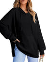 Drawstring Slit Long Sleeve Hoodie - V.I.P Digital Presence