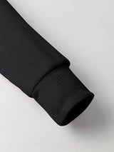 Drawstring Slit Long Sleeve Hoodie - V.I.P Digital Presence