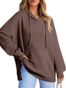 Drawstring Slit Long Sleeve Hoodie - V.I.P Digital Presence