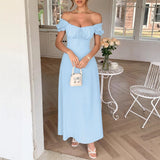 Elegant one shoulder long dress - V.I.P Digital Presence