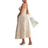 Embroidered suspender waistband dress - V.I.P Digital Presence