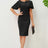 Slit Round Neck Flutter Sleeve Dress - V.I.P Digital Presence