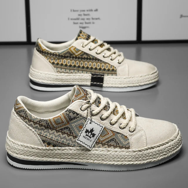 Espadrilles Men Sneakers Flat Canvas Shoes For Men Yuppie Casual Walking Shoes Male Linen Men's Shoes Fisherman's Sneakers Man - V.I.P Digital Presence