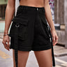 European and American denim work pants, casual pocket shorts elastic waistband for women - V.I.P Digital Presence