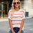 European and American fashion striped round neck pullover top for women - V.I.P Digital Presence