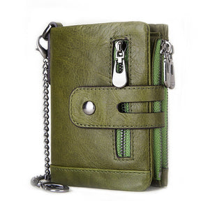 European and American first-layer kraft card bag men's short genuine leather wallet Father's Day gift - V.I.P Digital Presence