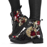 European and American plus leather Martin boots women's Gothic printed British boots Wish workwear combat boots - V.I.P Digital Presence