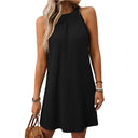 European and American round neck hanging neck loose sleeveless dress for women - V.I.P Digital Presence