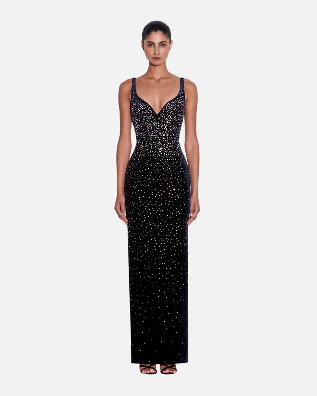 European and American sexy fashion socialite temperament hot diamond suspender backless long dress women's dress - V.I.P Digital Presence