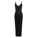 European and American sexy fashion socialite temperament hot diamond suspender backless long dress women's dress - V.I.P Digital Presence