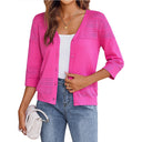 European and American shawl hollow knitted V-neck cardigan - V.I.P Digital Presence