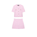 European and American style women's clothing new fashion short sleeved knitted top half skirt set - V.I.P Digital Presence