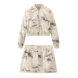 European and American style women's fashion casual tie dye jacket jacket, half skirt set - V.I.P Digital Presence