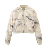 European and American style women's fashion casual tie dye jacket jacket, half skirt set - V.I.P Digital Presence