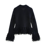 European and American women's fashion versatile tassel knit sweater+skirt set - V.I.P Digital Presence