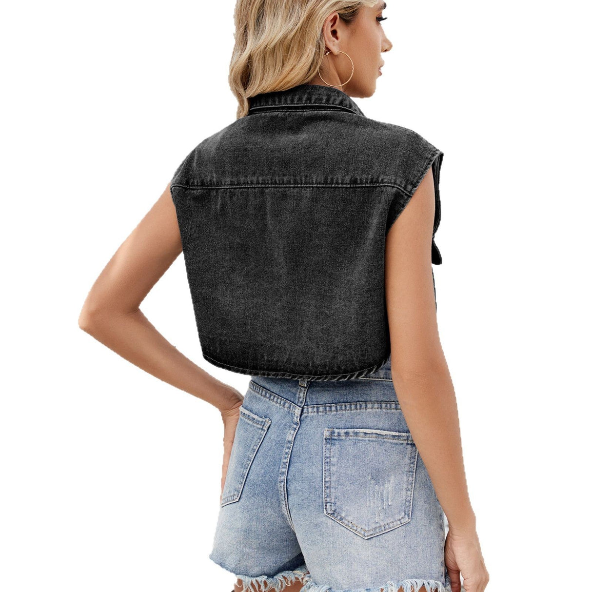 European and American women's pocket vest top - V.I.P Digital Presence