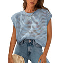European and American women's round neck hollow top - V.I.P Digital Presence
