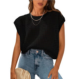 European and American women's round neck hollow top - V.I.P Digital Presence