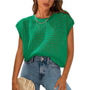 European and American women's round neck hollow top - V.I.P Digital Presence