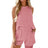 European and American women's sleeveless vest shorts striped two-piece set - V.I.P Digital Presence