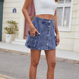 European and American workwear denim short skirt midi skirt - V.I.P Digital Presence