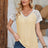 Eyelet V-Neck Lace Short Sleeve T-Shirt - V.I.P Digital Presence