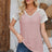 Eyelet V-Neck Lace Short Sleeve T-Shirt - V.I.P Digital Presence