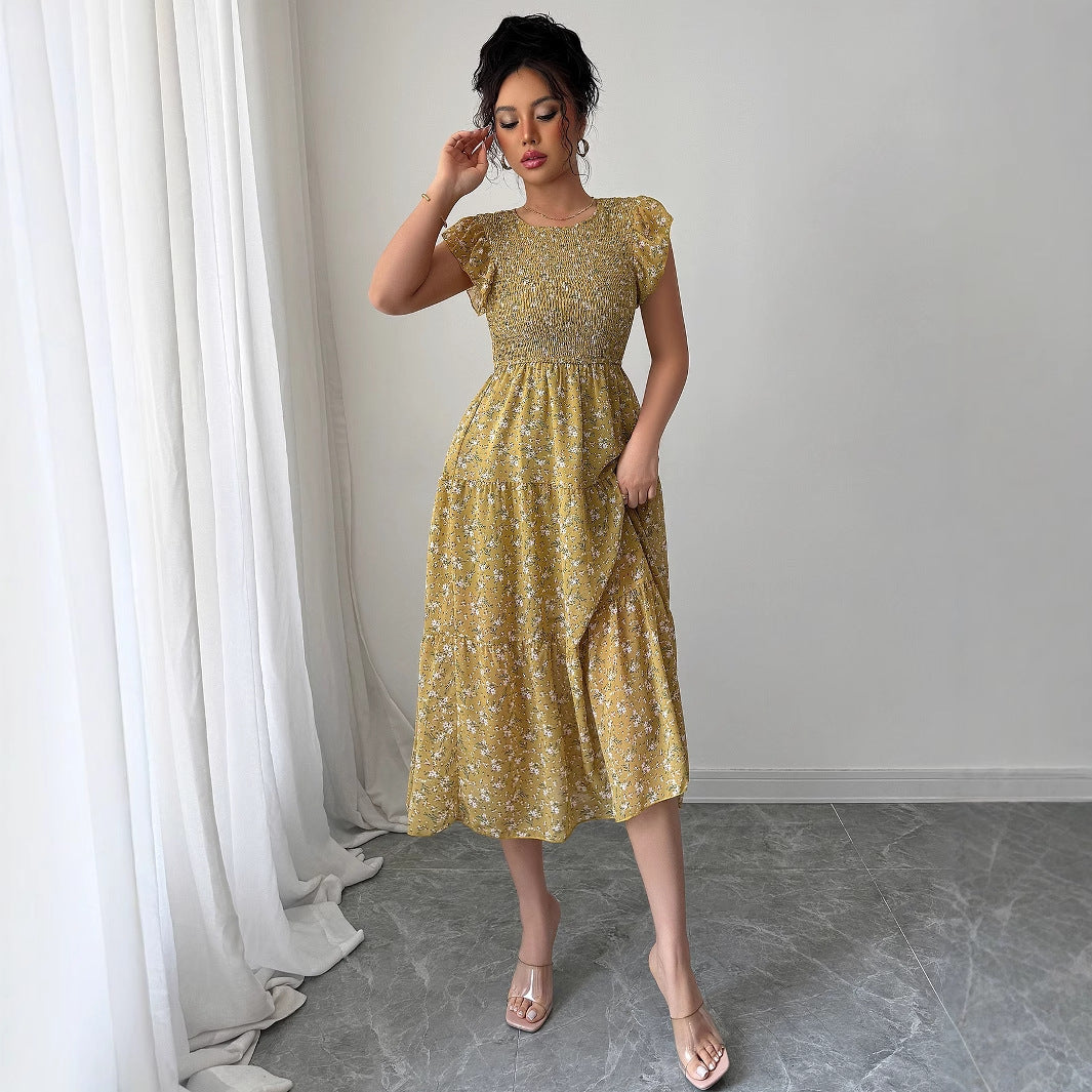 Fashion style floral slim fit dress for women - V.I.P Digital Presence