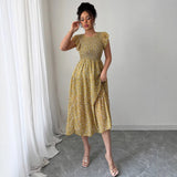Fashion style floral slim fit dress for women - V.I.P Digital Presence