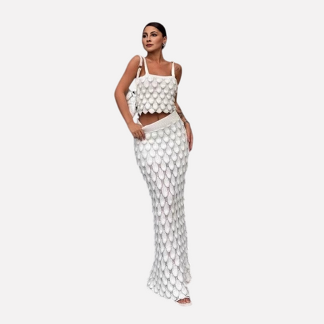 Fashion suspender two-piece scale skirt set - V.I.P Digital Presence