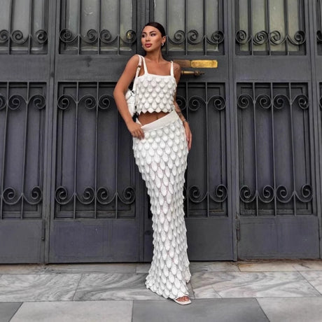 Fashion suspender two-piece scale skirt set - V.I.P Digital Presence
