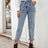 Fashionable and casual high waist slimming straight leg denim pants - V.I.P Digital Presence